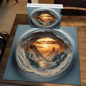 3D Fantasy Landscape Jigsaw Puzzle 1000 piezas